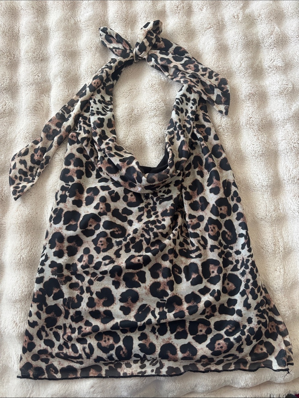 See You Monday Leopard Halter Camisole - Brown & Black